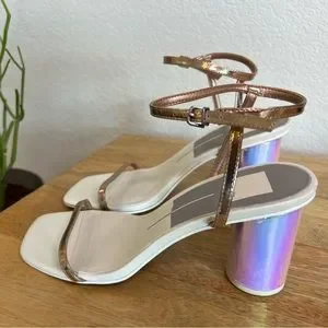 Dolce Vita Shoes Dolce Vita Naomey Rose Gold Iridescent Heels